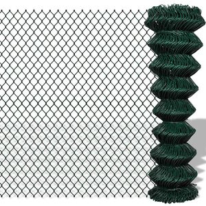 vidaXL Valla de tela met&aacute;lica acero verde 1,5x25 m