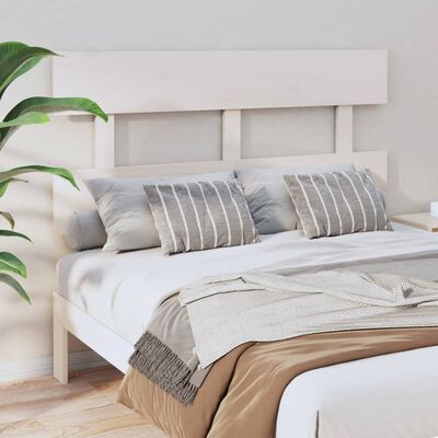 vidaXL Cabecero de cama madera maciza de pino blanco 144x3x81 cm