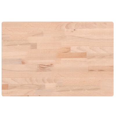 vidaXL Tablero rectangular de madera maciza de haya 60x40x2,5 cm