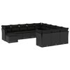 vidaXL Set de sof&aacute;s de jard&iacute;n 12 piezas cojines rat&aacute;n sint&eacute;tico negro