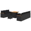 vidaXL Conjunto de sof&aacute;s de jard&iacute;n 14 uds. 9-N&uacute;mero de plazas Negro