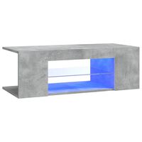 vidaXL Mueble de TV con luces LED gris hormigón 90x39x30 cm