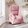 vidaXL Sillón reclinable de masaje elevable terciopelo rosa