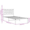 vidaXL Estructura cama sin colch&oacute;n con cabecero metal negro 90x190 cm