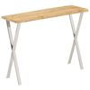vidaXL Mesa consola con borde natural madera mango maciza 105x33x76 cm