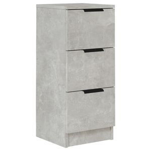 vidaXL Aparador de madera contrachapada gris hormig&oacute;n 30x30x70 cm