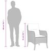 vidaXL Set comedor de jard&iacute;n 5 piezas con cojines rat&aacute;n sint&eacute;tico gris