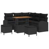 vidaXL Conjunto de sof&aacute;s de jard&iacute;n 8 uds. Negro rat&aacute;n sint&eacute;tico