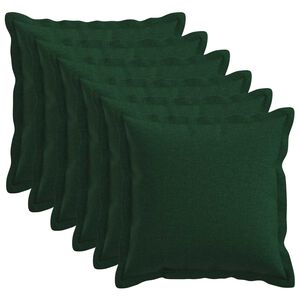 vidaXL Funda de almohada 6 uds. HOUTEN Verde oscuro 30 x 30 cm