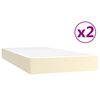 vidaXL Cama box spring con colch&oacute;n cuero sint&eacute;tico crema 200x200 cm