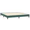 vidaXL Cama box spring con colch&oacute;n y LED terciopelo verde oscuro 180x220 cm