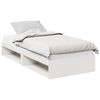 vidaXL Sof&aacute; cama con colch&oacute;n madera maciza de pino blanco 90x190 cm