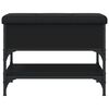 vidaXL Banco zapatero madera de ingenier&iacute;a negro 62x42x45 cm