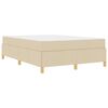 vidaXL Estructura de cama con colch&oacute;n Crema 140 x 190 cm tela