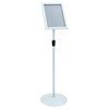 vidaXL Soporte de cartel pedestal Plateado 33 x 33 x 123 cm