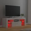 vidaXL Mueble de TV con luces LED blanco brillante 120x35x40 cm