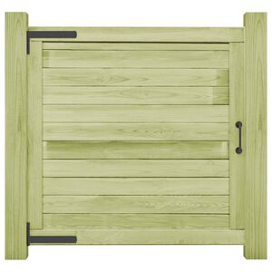 vidaXL Puerta de valla de madera de pino impregnada 100x100 cm