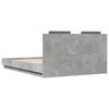vidaXL Cama con cabecero madera de ingenier&iacute;a gris hormig&oacute;n 150x200 cm