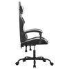 vidaXL Silla gaming cuero sintético negro y blanco