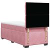 vidaXL Cama box spring con colch&oacute;n terciopelo rosa 80x200 cm
