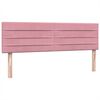 vidaXL Cama box spring con colch&oacute;n y LED terciopelo rosa 160x220 cm