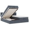vidaXL Estructura cama otomana colchones terciopelo gris oscuro