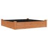 vidaXL Jardinera arriate forro madera maciza abeto marr&oacute;n 120x120x25cm
