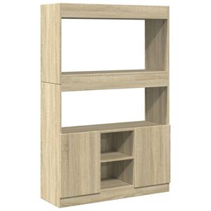 vidaXL Aparador alto madera de ingenier&iacute;a roble Sonoma 92x33x140 cm