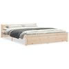 vidaXL Estructura de cama doble sin colch&oacute;n madera maciza 150x200 cm