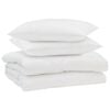 vidaXL Edred&oacute;n de Verano con almohada 3 uds. Blanco Microfibra