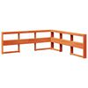 vidaXL Cabecero cama estanter&iacute;a forma L marr&oacute;n encerado 180 cm