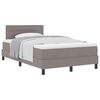 vidaXL Cama tipo Box Spring con cabecera Taup&eacute; 120 x 200 cm tela