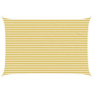 vidaXL Toldo Vela 4 x 7 m HDPE Rectangular Amarillo y blanco