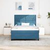 vidaXL Cama tipo Box Spring Azul Oscuro 140 x 190 cm Terciopelo