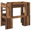 vidaXL Estructura de litera con escritorio Madera vieja 90 x 200 cm
