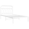 vidaXL Estructura cama sin colchón con cabecero metal blanco 107x203cm