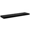 vidaXL Estantes flotantes pared 2 uds MDF negro brillo 90x23,5x3,8 cm