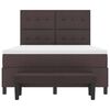 vidaXL Cama tipo Box Spring Marr&oacute;n Oscuro 160 x 200 cm tela