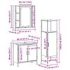 vidaXL Juego de muebles de ba&ntilde;o 3 pcs Marr&oacute;n Madera de ingenier&iacute;a