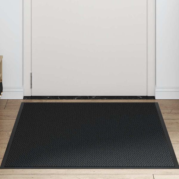 vidaXL Felpudo negro 80x120 cm