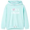 Sudadera con capucha infantil verde agua 104