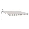 vidaXL Toldo Retr&aacute;ctil El&eacute;ctrico Gris claro y blanco. 4,5 x 3,5 m