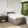 vidaXL Cama box spring con colch&oacute;n tela gris taupe 80x200 cm