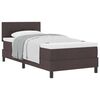 vidaXL Cama tipo Box Spring con colch&oacute;n Marr&oacute;n Oscuro 90 x 190 cm tela