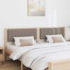vidaXL Cabecero tapizado Marr&oacute;n 200 cm Madera de pino macizo