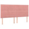 vidaXL Cama box spring con colch&oacute;n terciopelo rosa 200x200 cm