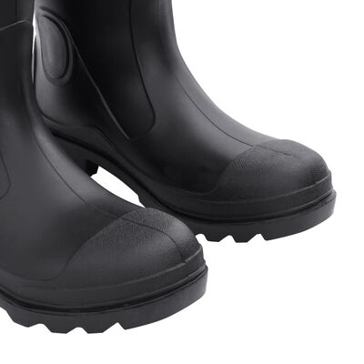 vidaXL Botas de agua con calcetines extraíbles negro número 43 PVC