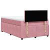 vidaXL Cama box spring con colch&oacute;n terciopelo rosa 120x200 cm