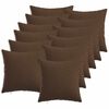 vidaXL Funda de almohada 12 uds. HEERLEN Marr&oacute;n 40 x 40 cm Tela