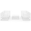vidaXL Set de salón de jardín de 5 piezas blanco madera maciza pino